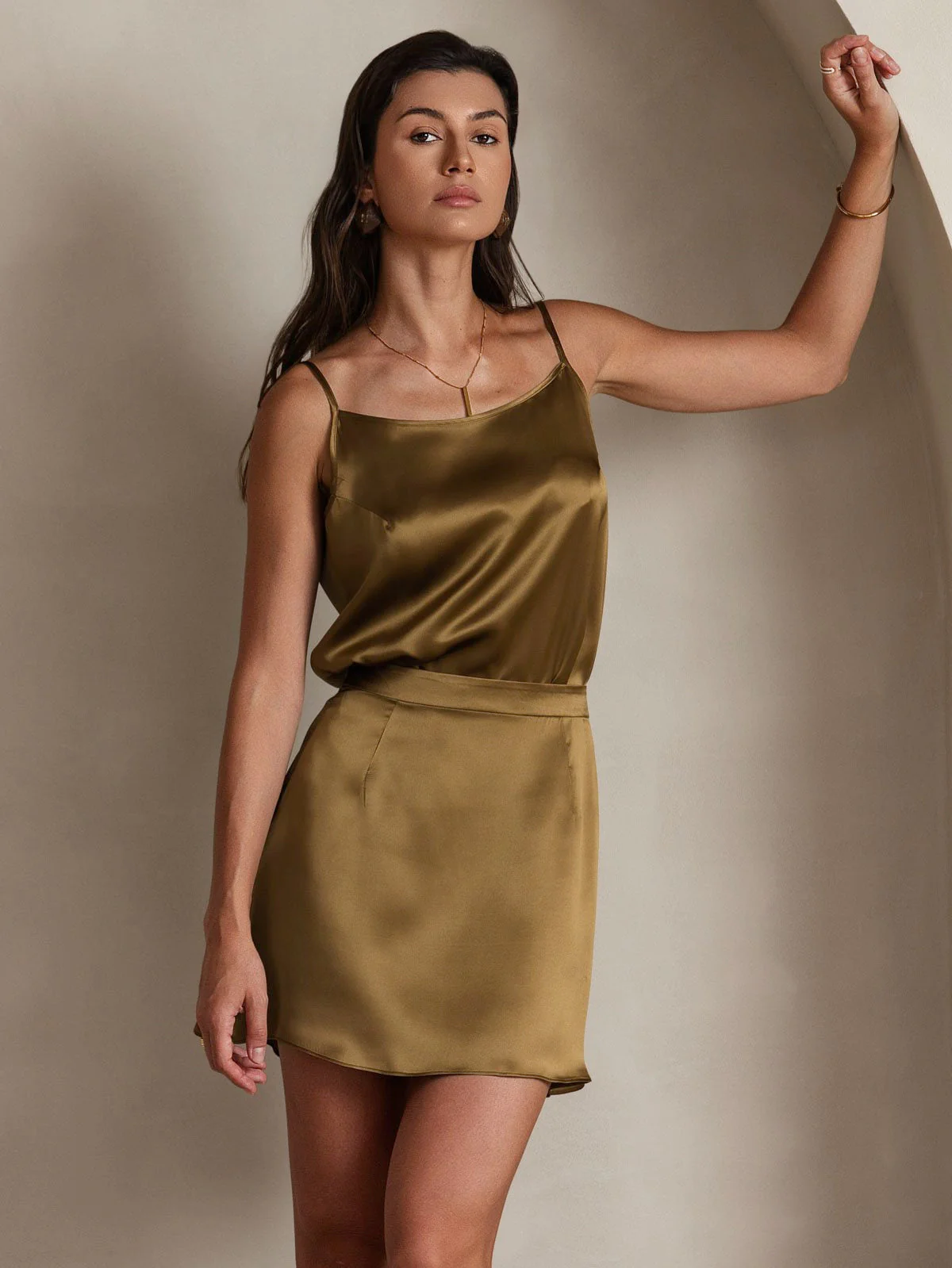 19Momme Zijden Ontspannen Spaghettiband Camisole-top - Image 49