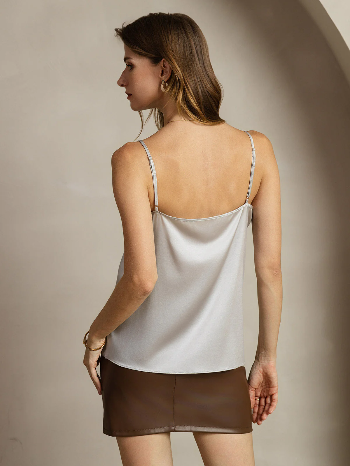 19Momme Zijden Ontspannen Spaghettiband Camisole-top - Image 68