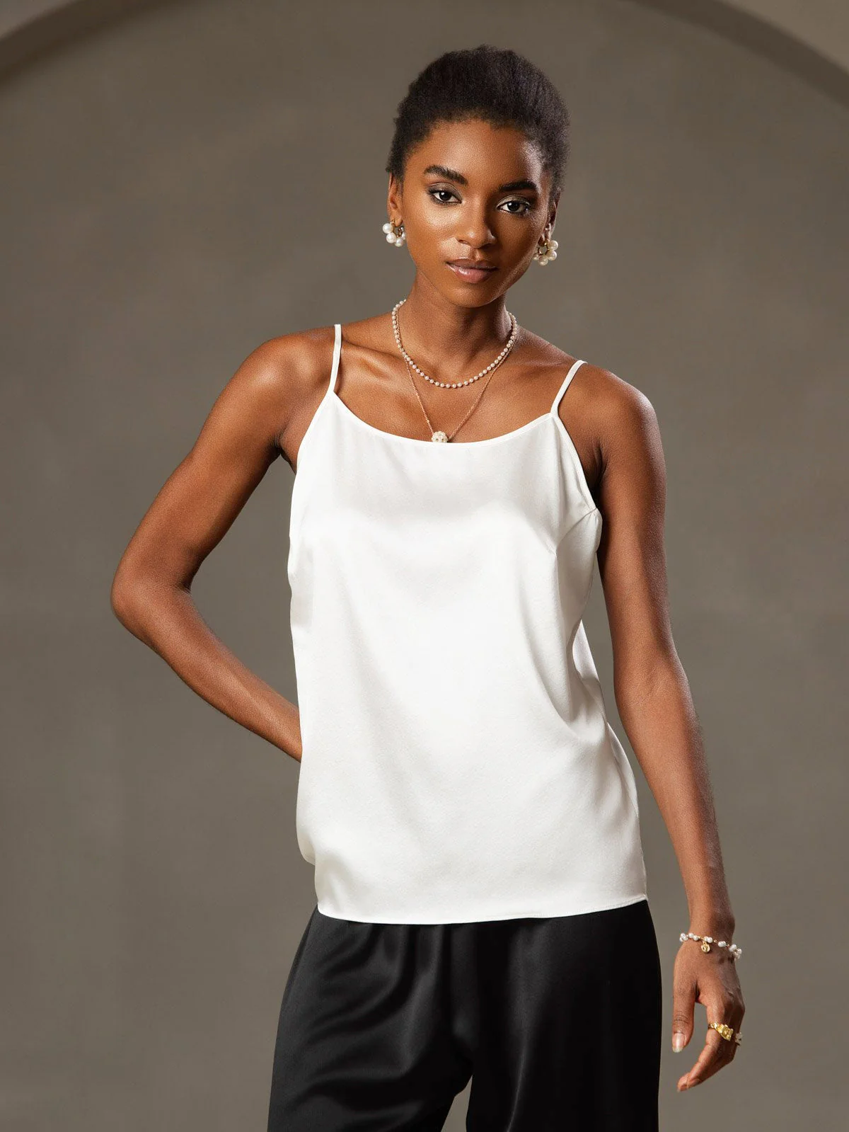 19Momme Zijden Spaghettiband Camisole-top - Image 20