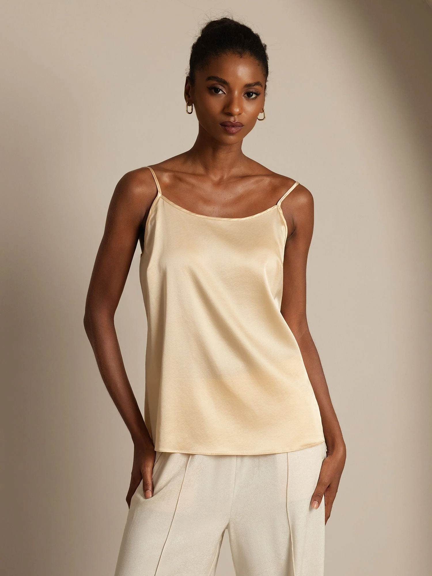 19Momme Zijden Spaghettiband Camisole-top - Image 33