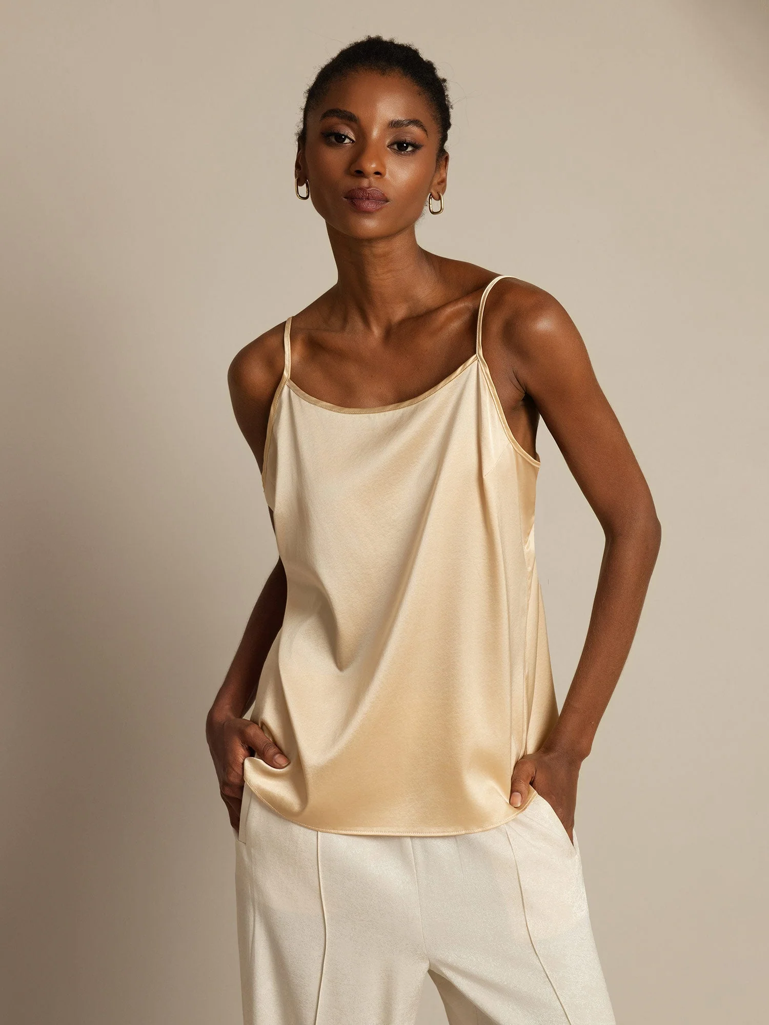 19Momme Zijden Spaghettiband Camisole-top - Image 37