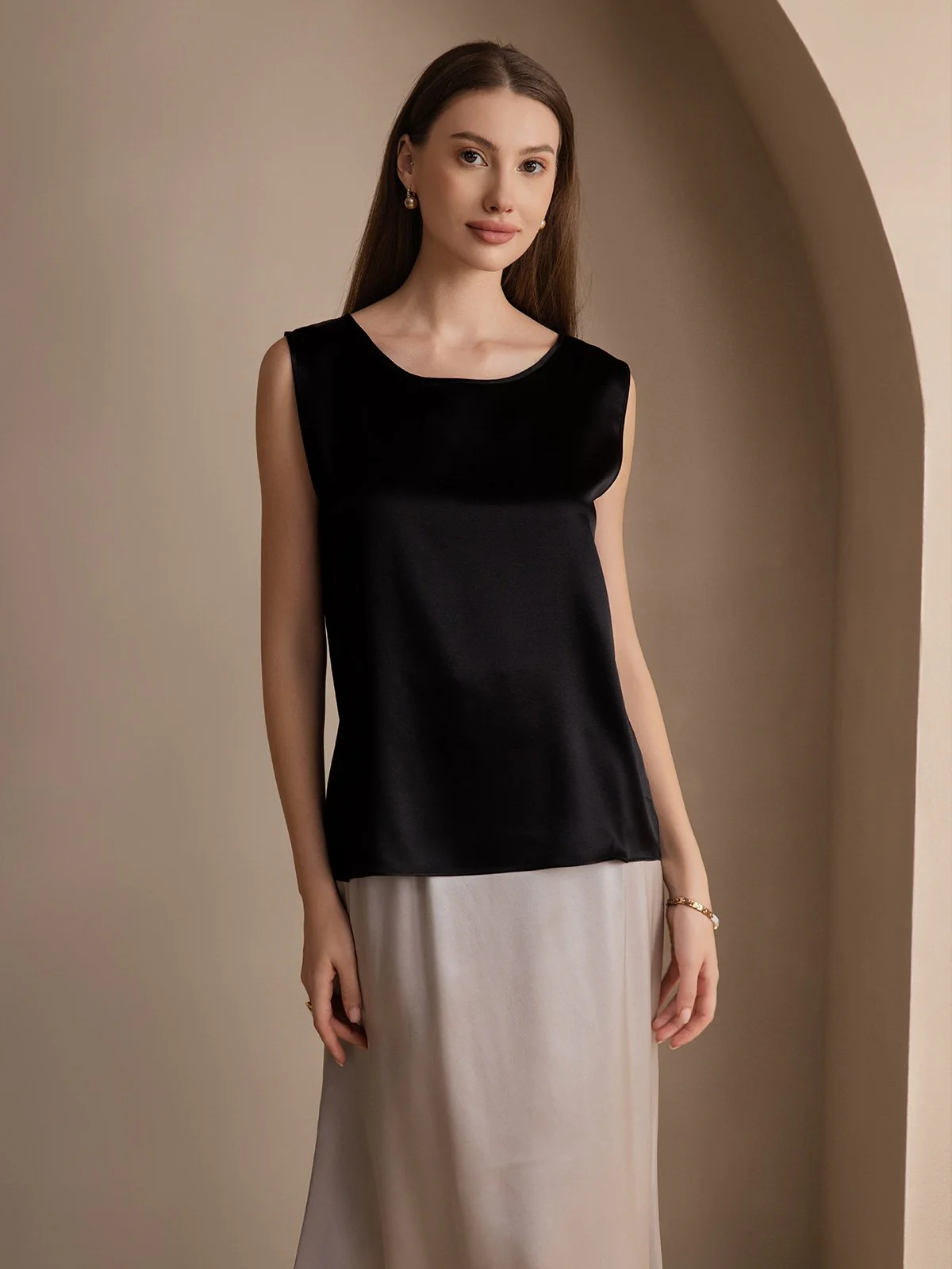 19Momme Zijde Lounge Ronde Hals Tanktop - Image 12