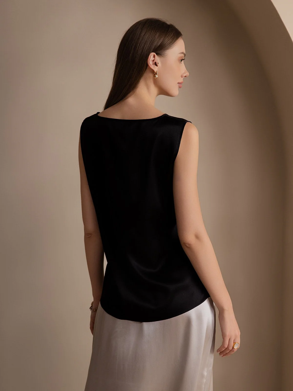 19Momme Zijde Lounge Ronde Hals Tanktop - Image 13