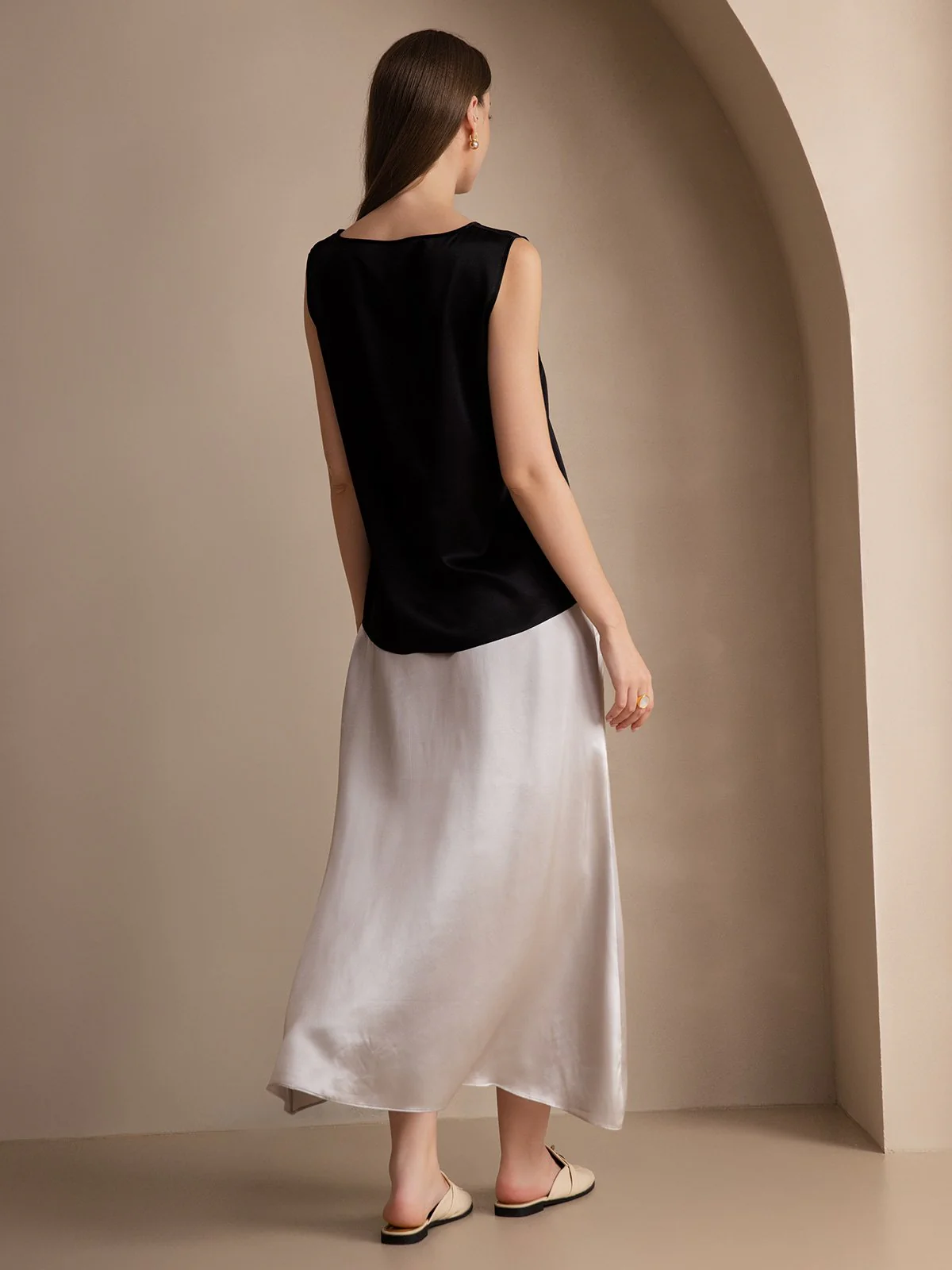 19Momme Zijde Lounge Ronde Hals Tanktop - Image 15