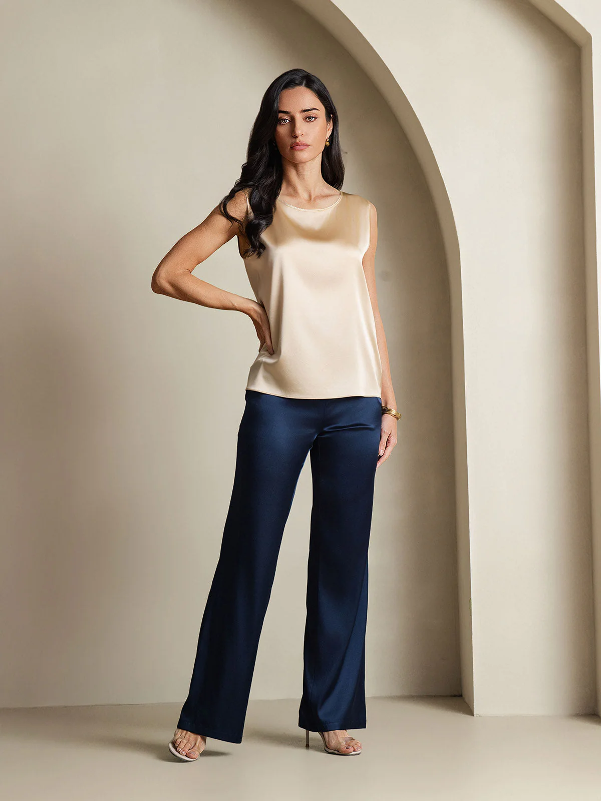 19Momme Zijde Lounge Ronde Hals Tanktop - Image 26