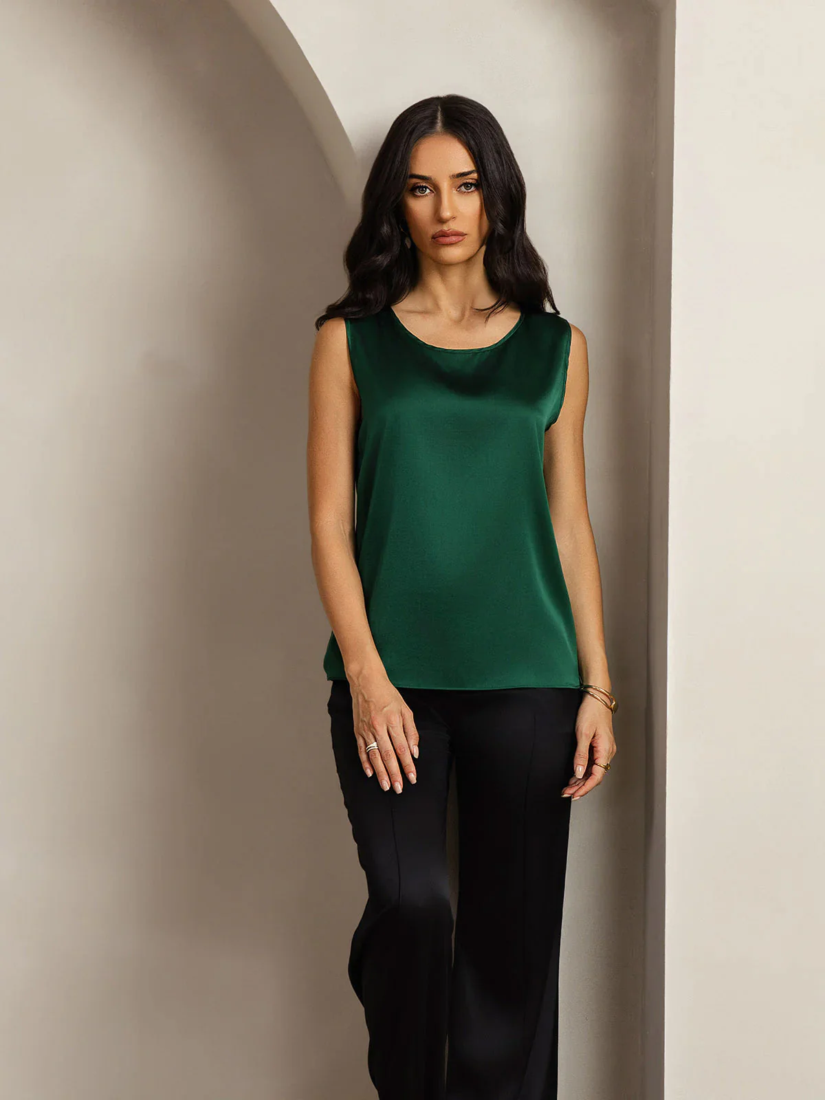 19Momme Zijde Lounge Ronde Hals Tanktop - Image 29