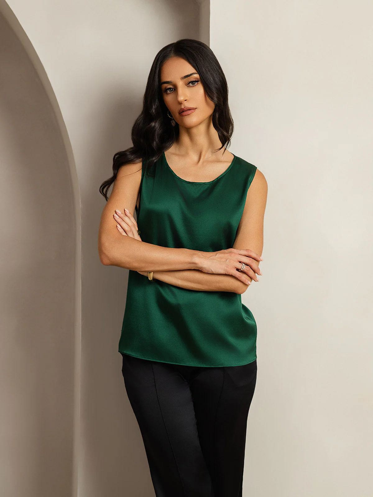 19Momme Zijde Lounge Ronde Hals Tanktop - Image 32