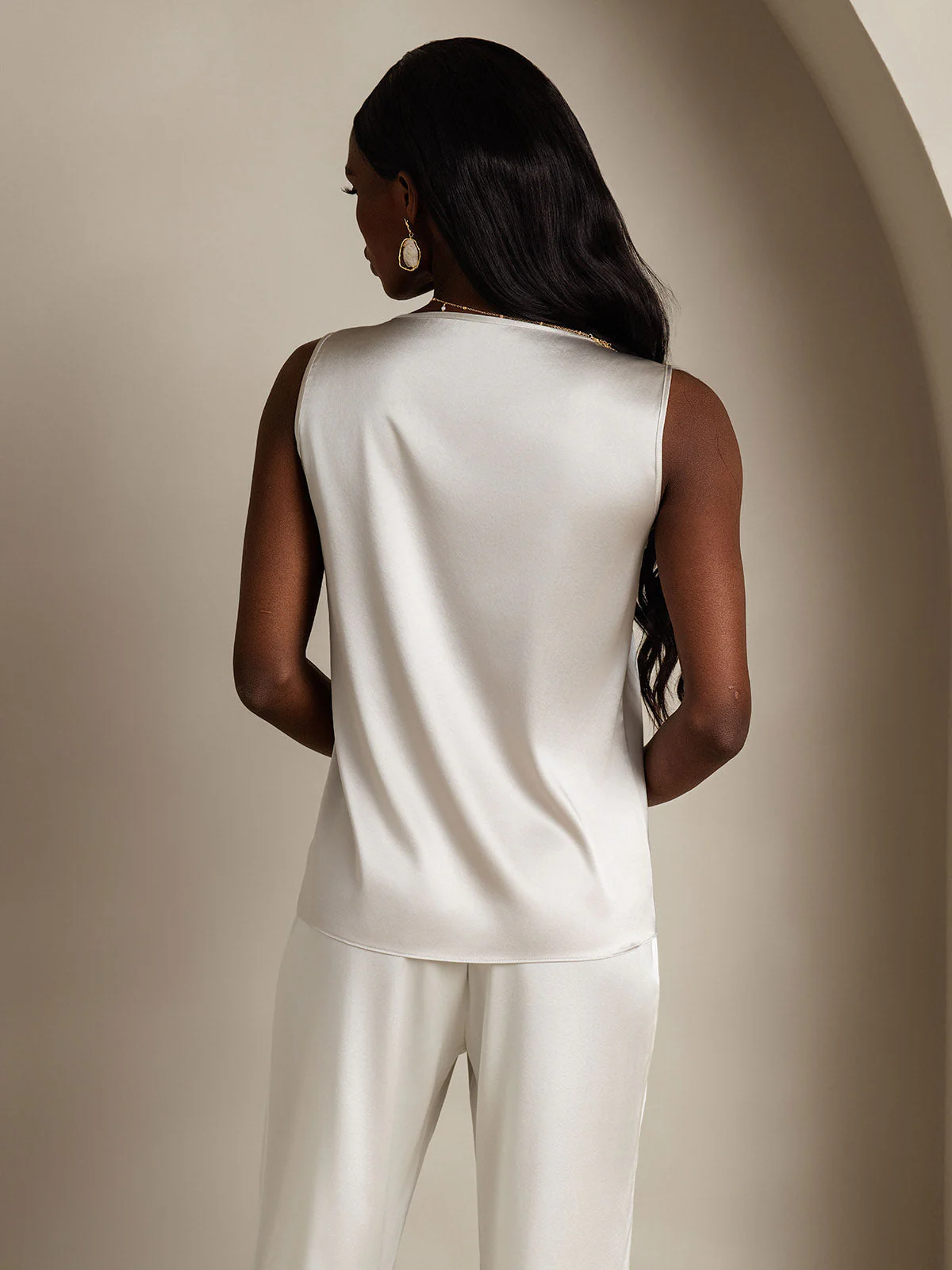 19Momme Zijde Lounge Ronde Hals Tanktop - Image 44