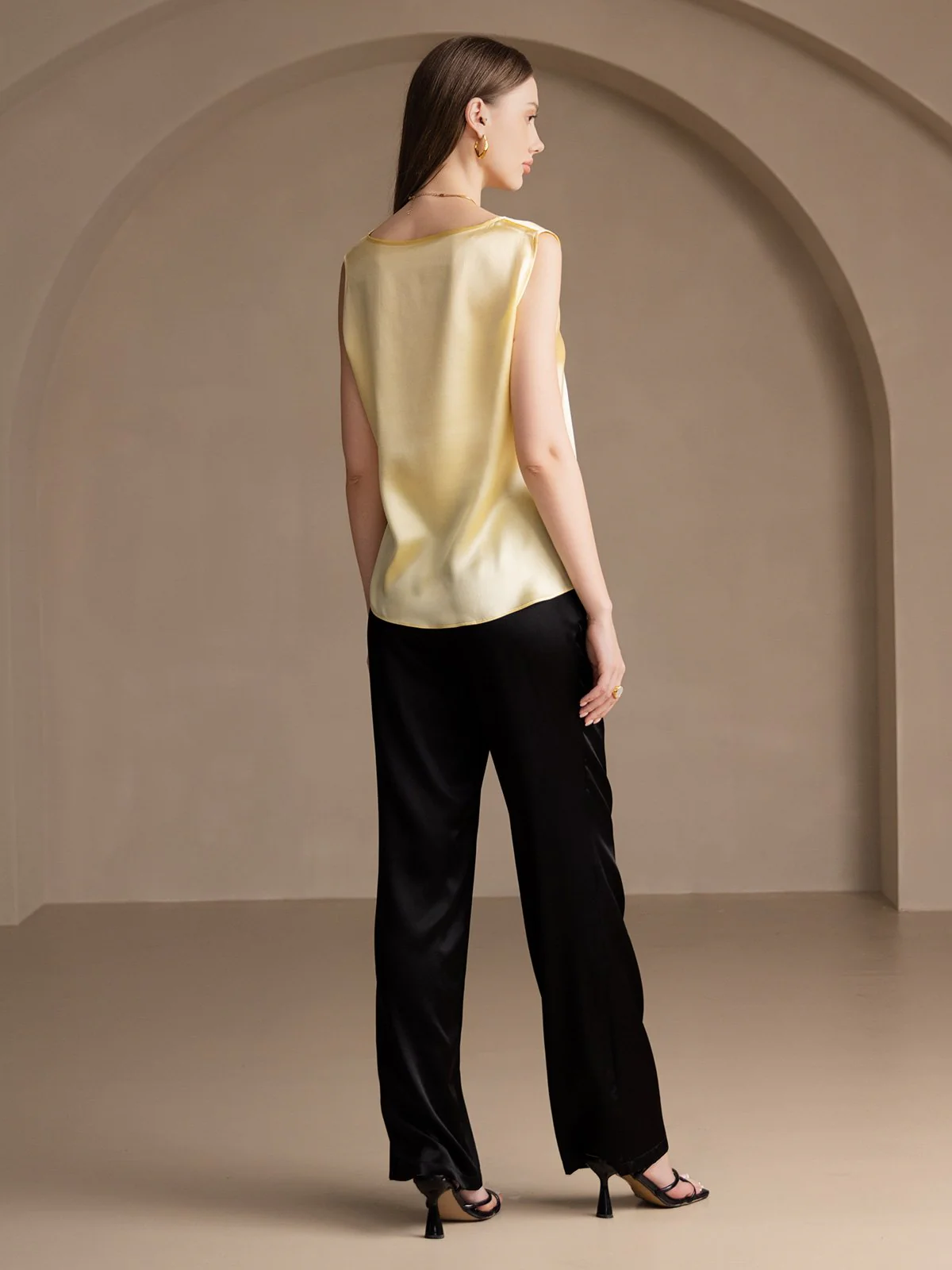 19Momme Zijde Lounge Ronde Hals Tanktop - Image 59