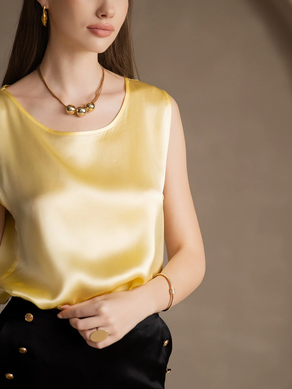 19Momme Zijde Lounge Ronde Hals Tanktop - Image 60