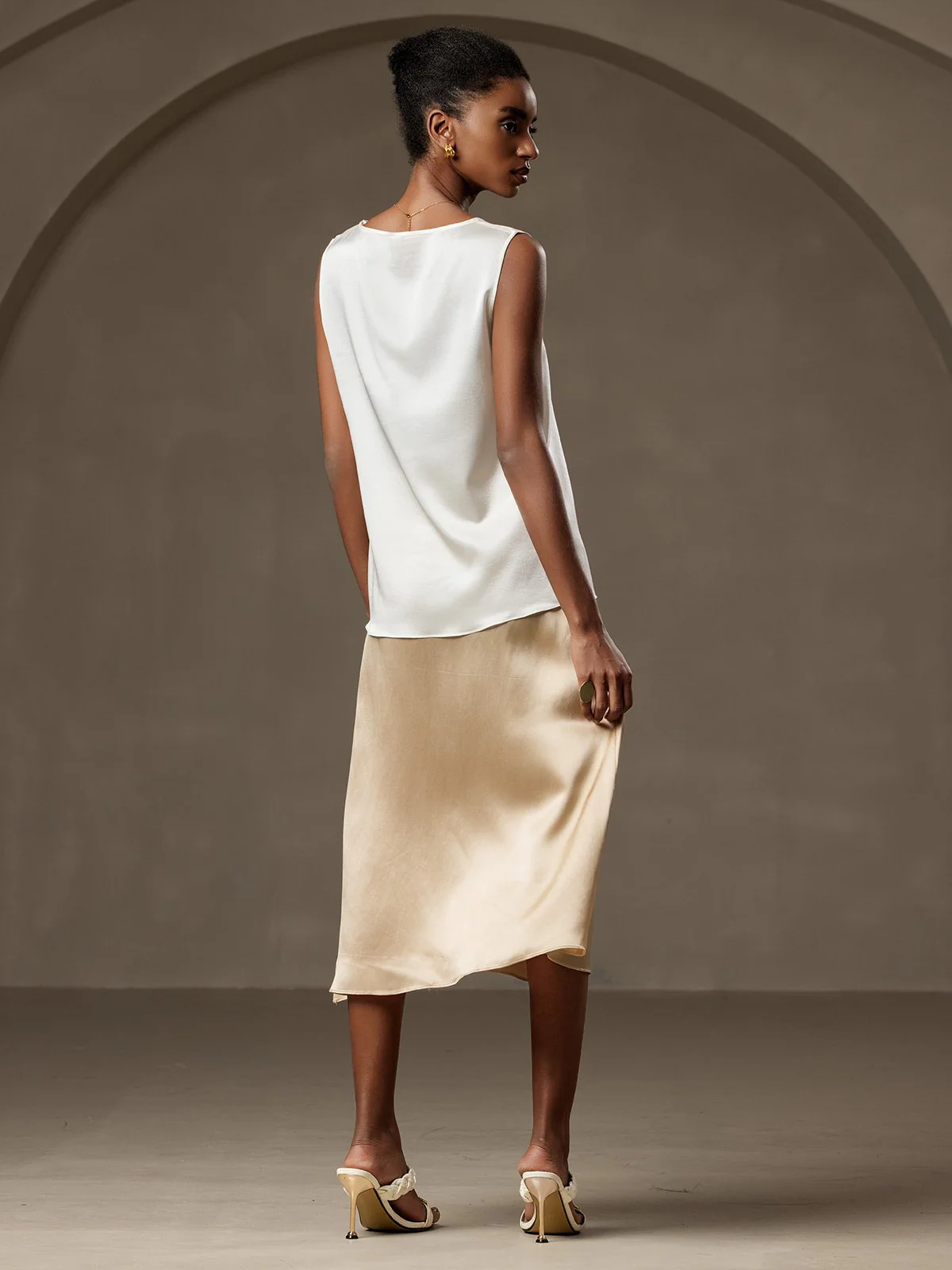 19Momme Zijde Lounge Ronde Hals Tanktop - Image 7