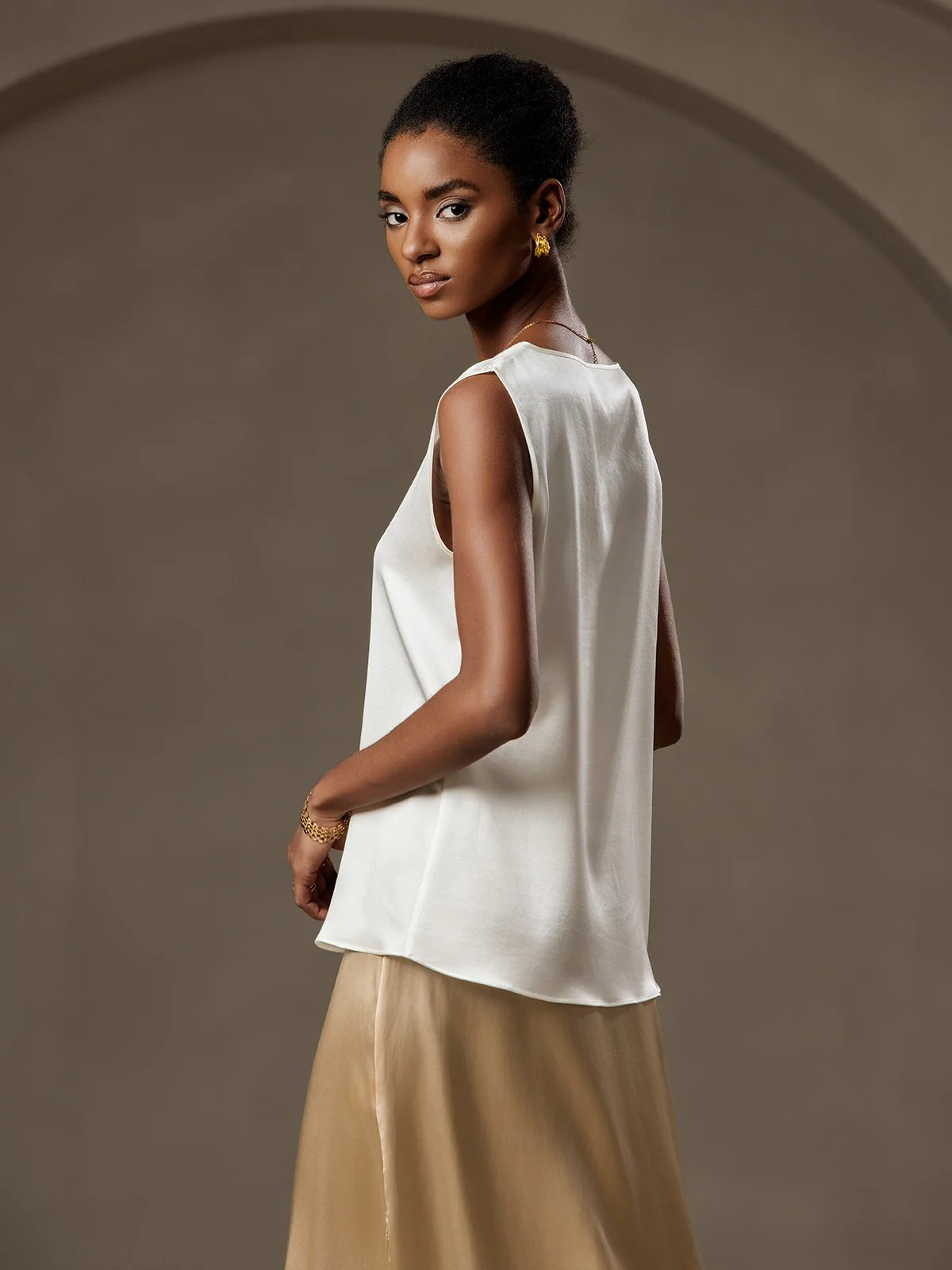 19Momme Zijde Lounge Ronde Hals Tanktop - Image 9