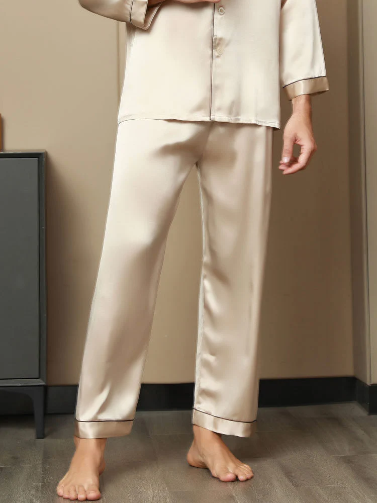 Pure Zijde Casual Slaapbroek - Image 32