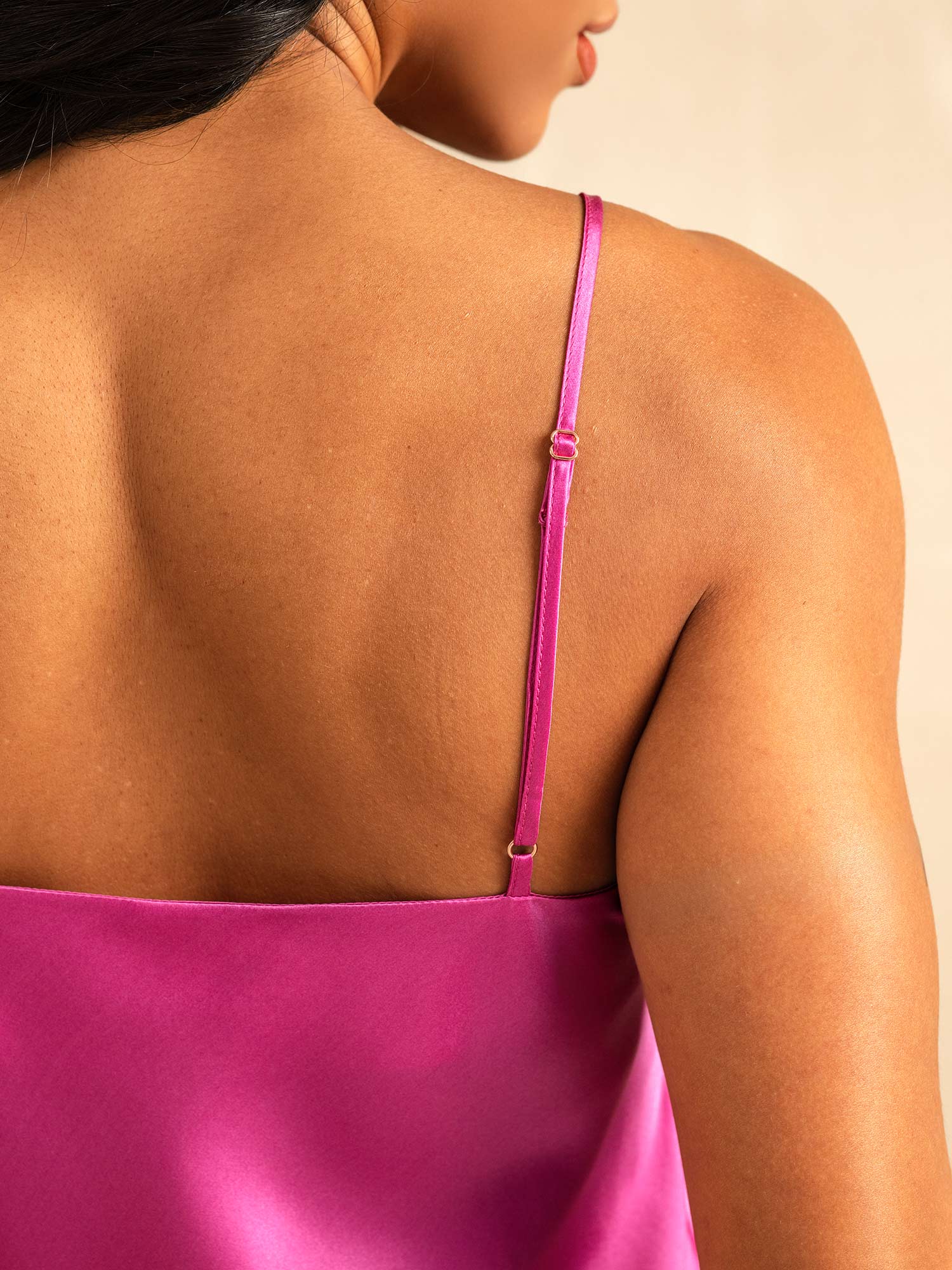 Spaghettibandjes Moerbei Zijde Camisole Set - Image 34