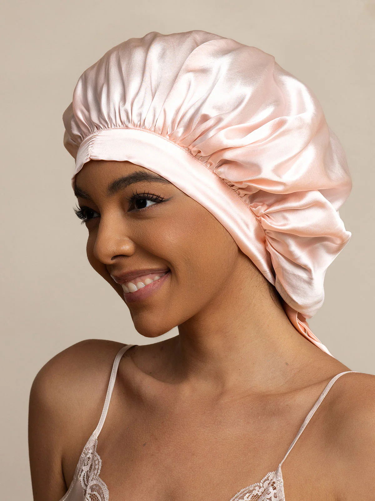 Dames Bonnet van 100% Moerbeizijde met Lange Lintjes - Image 19